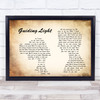 Mumford & Sons Guiding Light Man Lady Couple Song Lyric Quote Print