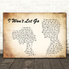Rascal Flatts I Won't Let Go Man Lady Couple Song Lyric Quote Print