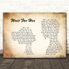 Roger Waters Wait For Her Man Lady Couple Song Lyric Quote Print