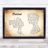 Tom Jones Delilah Man Lady Couple Song Lyric Quote Print
