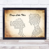 Van Morrison Days Like This Man Lady Couple Song Lyric Quote Print