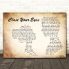 Michael Bublé Close Your Eyes Man Lady Couple Song Lyric Print