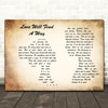 Lionel Richie Love Will Find A Way Man Lady Couple Song Lyric Music Art Print