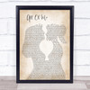 John Legend All Of Me Lesbian Women Gay Brides Couple Wedding Song Lyric Print