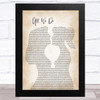 Oh Wonder All We Do Lesbian Women Gay Brides Couple Wedding Song Lyric Music Art Print