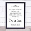 Dido White Flag Song Lyric Quote Print