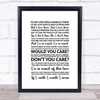 George Michael Turn A Different Corner Song Lyric Quote Print