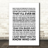 Goo Goo Dolls Iris Song Lyric Quote Print