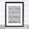 Goo Goo Dolls Iris Song Lyric Quote Print