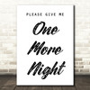 Phil Collins One More Night Song Lyric Quote Print
