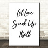 The Beautiful South Let Love Speak Up Itself Song Lyric Print