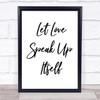 The Beautiful South Let Love Speak Up Itself Song Lyric Print