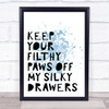 Blue Grease Keep Your Filthy Paws Song Lyric Quote Print