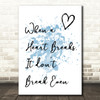 Blue The Script Breakeven Song Lyric Quote Print