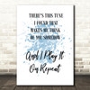Blue Do I Wanna Know Arctic Monkeys White Black Song Lyric Quote Print