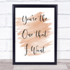 Watercolour Grease You're The One That I Want Song Lyric Quote Print