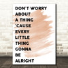 Watercolour Bob Marley Don't Worry Song Lyric Quote Print
