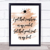 Watercolour Can't Stop The Feeling Justin Timberlake Song Lyric Quote Print