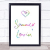 Rainbow Grease Summer Lovin' Song Lyric Quote Print