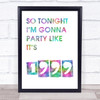 Rainbow Prince 1999 Song Lyric Quote Print