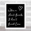 Black The Script Breakeven Song Lyric Quote Print