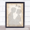 Liam Payne & Rita Ora For You Man Lady Bride Groom Wedding Song Lyric Print