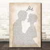 Beyonce Halo Man Lady Bride Groom Wedding Song Lyric Print