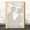 Sinead O'Connor Nothing Compares 2 U Man Lady Bride Groom Wedding Song Lyric Wall Art Print