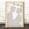 Phil Collins Against All Odds Man Lady Bride Groom Wedding Song Lyric Print