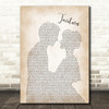 Stone Sour Taciturn Man Lady Bride Groom Wedding Song Lyric Quote Print
