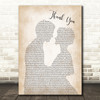 Dido Thank You Man Lady Bride Groom Wedding Song Lyric Quote Print