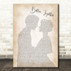 Jack Johnson Better Together Man Lady Bride Groom Wedding Song Lyric Quote Print