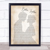 Jack Johnson Better Together Man Lady Bride Groom Wedding Song Lyric Quote Print