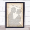Michael Jackson I Just Can't Stop Loving You Man Lady Song Lyric Print
