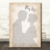 Neil Diamond Play Me Man Lady Bride Groom Wedding Song Lyric Quote Print