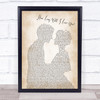 How Long Will I Love You Ellie Goulding Song Lyric Man Lady Wedding Print