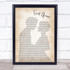 Jets to Brazil Sweet Avenue Man Lady Bride Groom Wedding Print