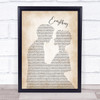 Brian McKnight Everything Man Lady Bride Groom Wedding Song Lyric Print