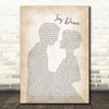 Elton John Tiny Dancer Man Lady Bride Groom Wedding Song Lyric Print