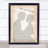 Journey When You Love A Woman Man Lady Bride Groom Wedding Song Lyric Print