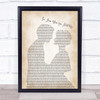 Beans on Toast I'm Home When You Hold Me Man Lady Bride Groom Song Lyric Print