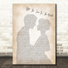 Boyzone All The Time In The World Man Lady Bride Groom Wedding Song Lyric Print