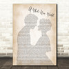 Coasts Oceans Man Lady Bride Groom Wedding Song Lyric Print