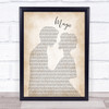 Craig David Magic Man Lady Bride Groom Wedding Song Lyric Print