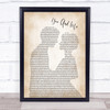 Dave Matthews Band You And Me Man Lady Bride Groom Wedding Song Lyric Print