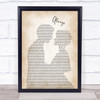 Frank Sinatra Always Man Lady Bride Groom Wedding Song Lyric Print