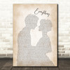 Michael Buble Everything Man Lady Bride Groom Wedding Song Lyric Print