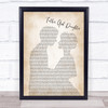 Paul Simon Father And Daughter Man Lady Bride Groom Wedding Song Lyric Print
