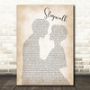 The Shires Sleepwalk Man Lady Bride Groom Wedding Song Lyric Print