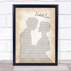 Soft Cell Tainted Love Song Lyric Man Lady Bride Groom Wedding Print